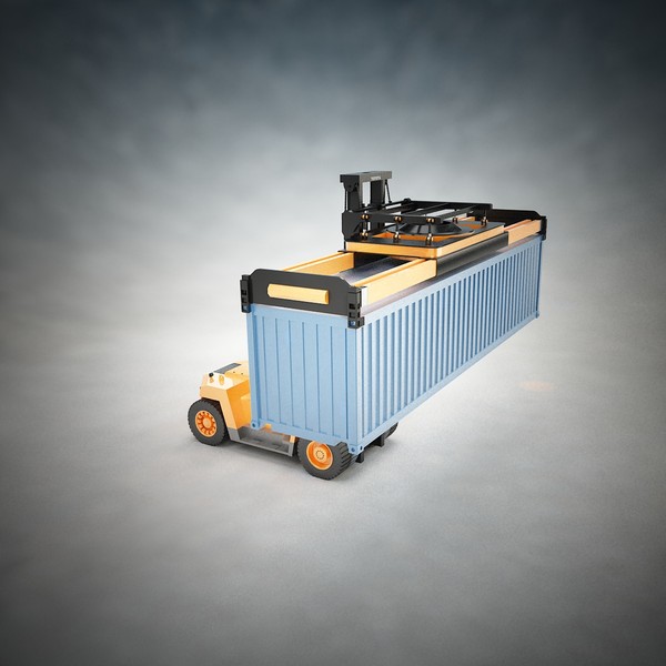 toyota forklift container 3d max - Forklift & Container by QLEE