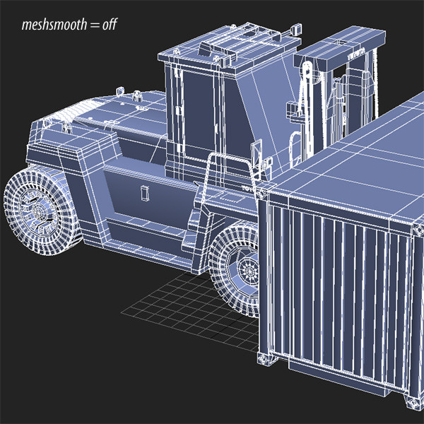 toyota 4fd forklift small 3d 3ds - Forklift 4FD & Small Container by QLEE