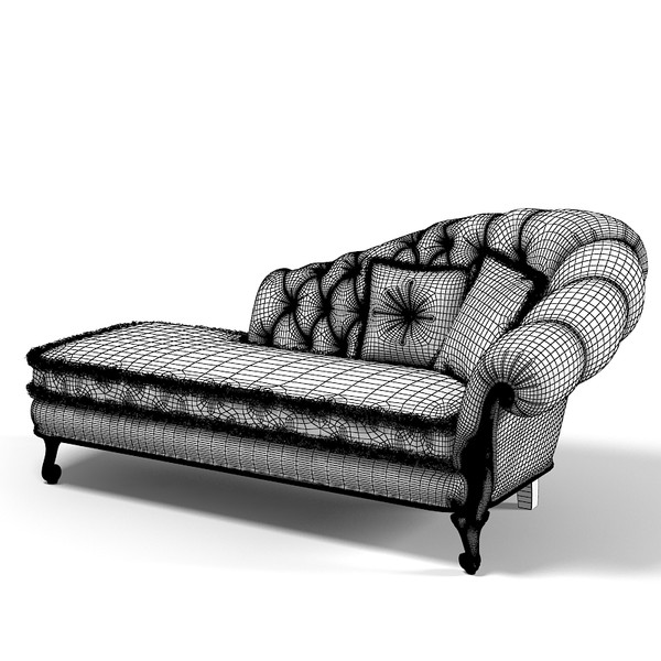 ceppi 2554 chaise 3d model - Ceppi 2554 chaise lounge with pillows by shop3ds