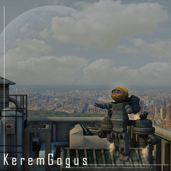 3d scene robot - Sci-Fi Morning by KeremGogus