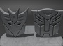 3d model logos scratched metal