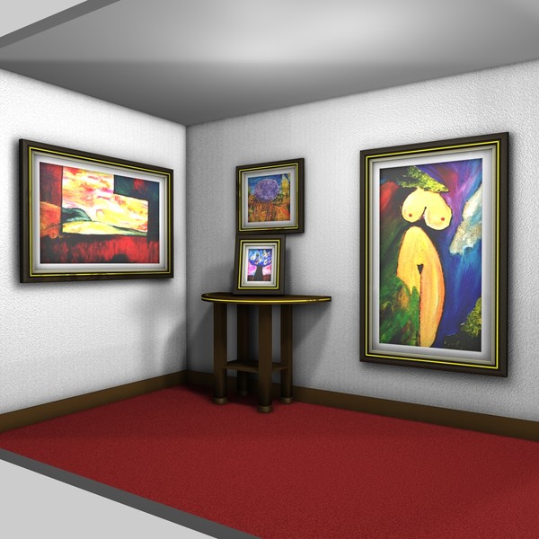 set picture frames art c4d free - set of picture or art frames by RuiBonacho