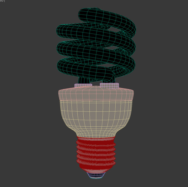 compact fluorescent light bulb obj - CFL Compact Fluorescent Lightbulb by Brian Zero
