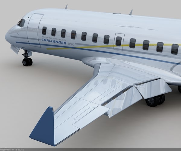 bombardier challenger 850 3d 3ds - Bombardier Challenger 850 by Galva858