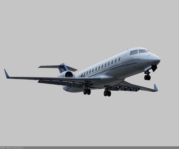 bombardier challenger 850 3d 3ds - Bombardier Challenger 850 by Galva858