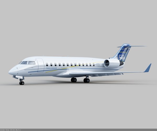 bombardier challenger 850 3d 3ds - Bombardier Challenger 850 by Galva858