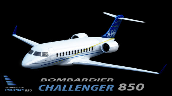 bombardier challenger 850 3d 3ds - Bombardier Challenger 850 by Galva858
