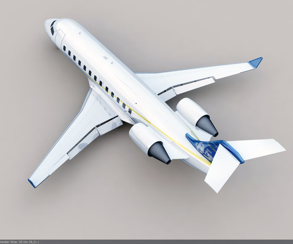 bombardier challenger 850 3d 3ds - Bombardier Challenger 850 by Galva858