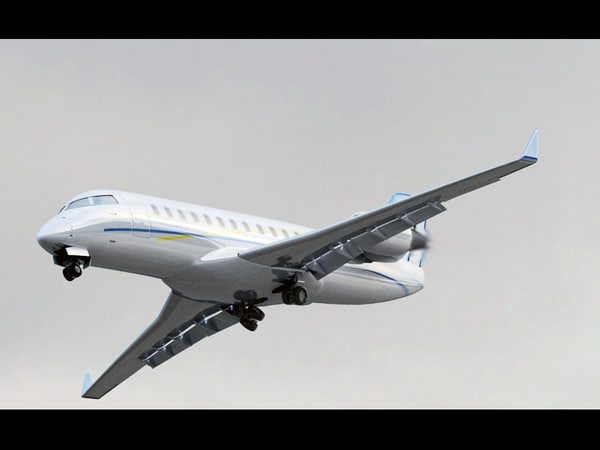 bombardier challenger 850 3d 3ds - Bombardier Challenger 850 by Galva858