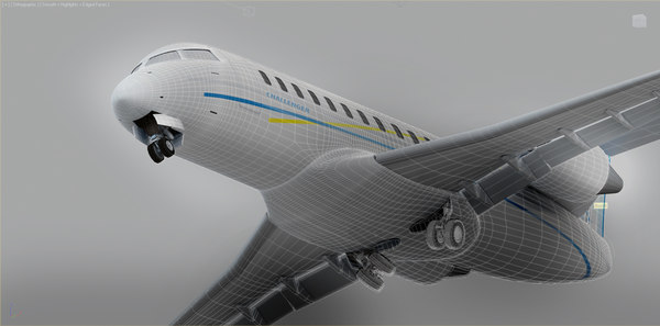 bombardier challenger 850 3d 3ds - Bombardier Challenger 850 by Galva858