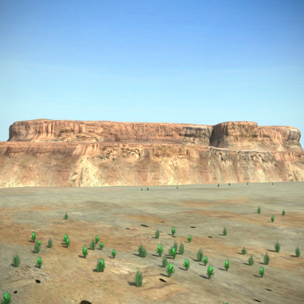 scene desert mountains landscape max - Desert Terrain by 3D_Multimedia