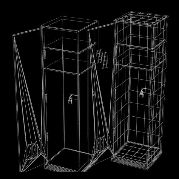 locker metal gym 3d model - metal gym locker by Litarvan