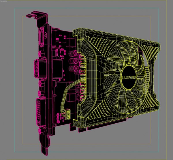 videocard gigabyte gv-n220oc mf 3d model - VideoCard.Gigabyte.GV-N220OC.MF... by 3DLocker