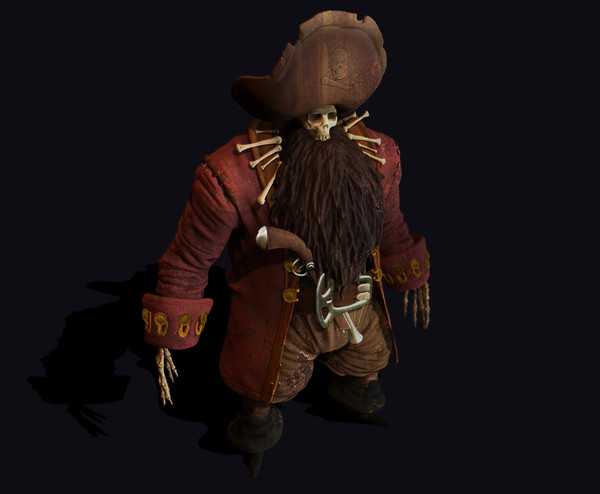 3ds max le chuck zombie - LeChuck the Zombie pirate by Leppee