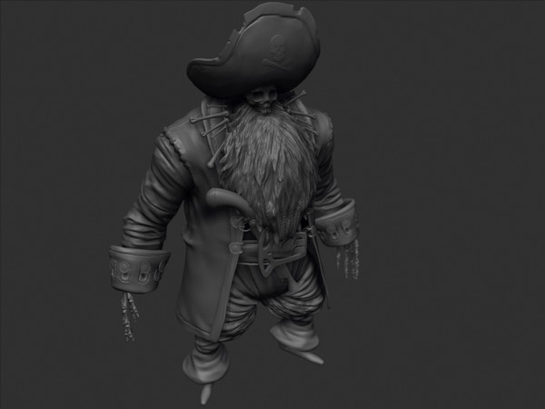 3ds max le chuck zombie - LeChuck the Zombie pirate by Leppee