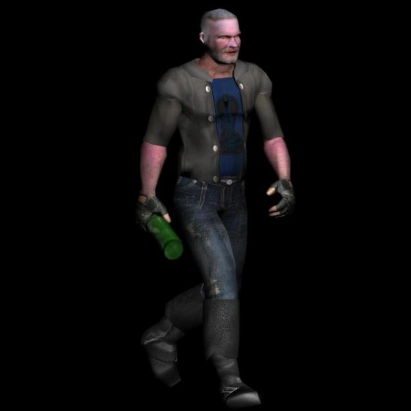 3d rigged biker model - Biker 2 by Wrightsmedia
