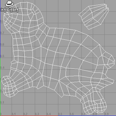 topology 3d max - Low Poly Rabbit by Int3lig3nt