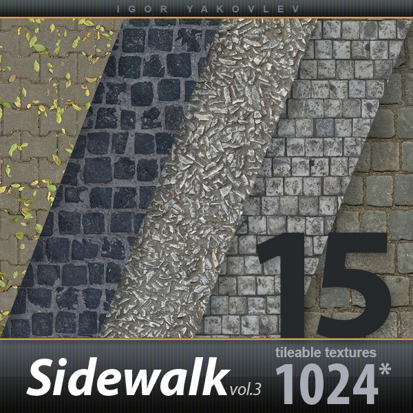 Sidewalk Textures 1024x1024 vol.3