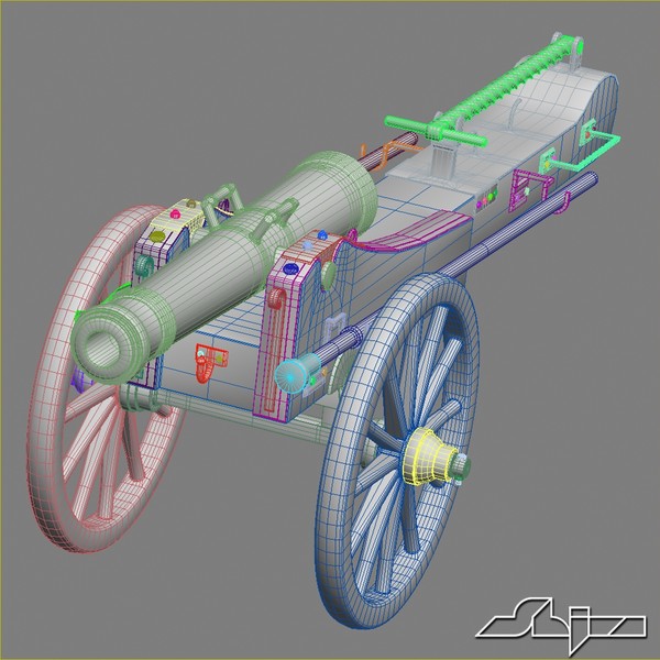 3d model of medival canon - Medival Canon by shiva3d