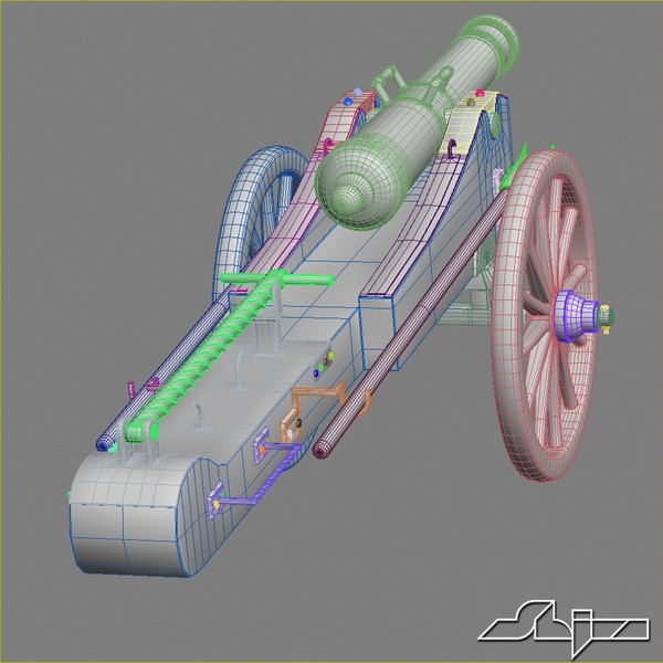 3d model of medival canon - Medival Canon by shiva3d