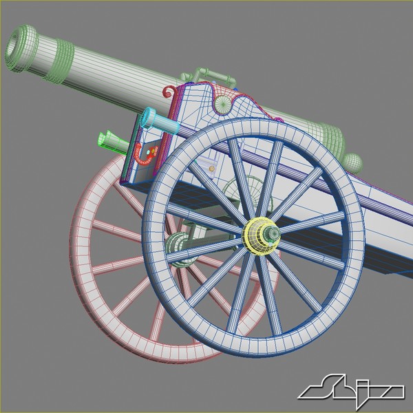 3d model of medival canon - Medival Canon by shiva3d
