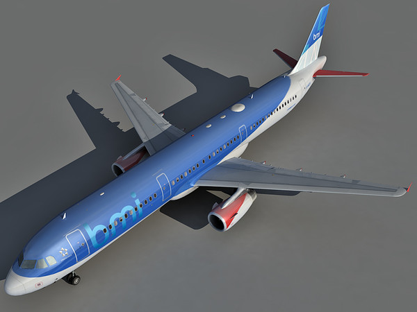 3dsmax airbus a321 british - Airbus A321 British Midland International by Eric.Levi