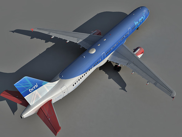 3dsmax airbus a321 british - Airbus A321 British Midland International by Eric.Levi