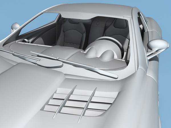 c4d mercedes-benz slr mclaren 2005 - Mercedes-Benz SLR McLaren 2005 by TiRex3D
