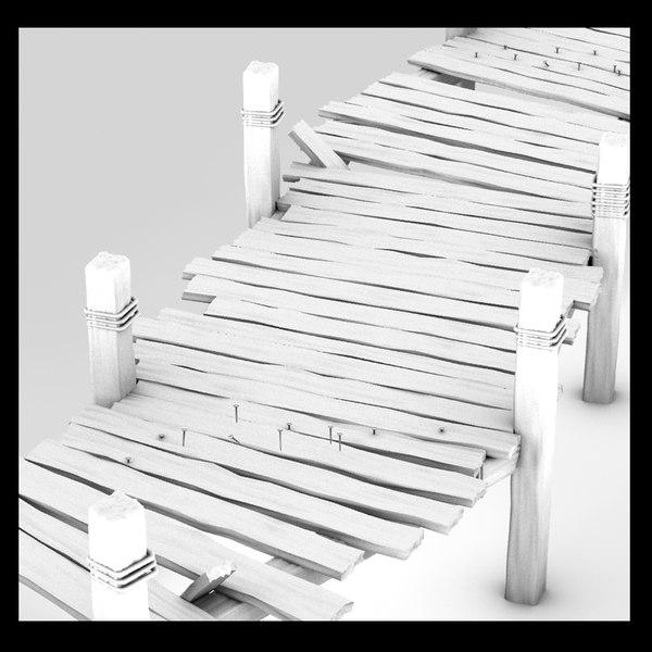 wood wooden pier 3d 3ds - wooden pier... by Litarvan
