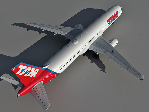 airbus a321 airlines 3d model - Airbus A321 TAM Airlines by Eric.Levi