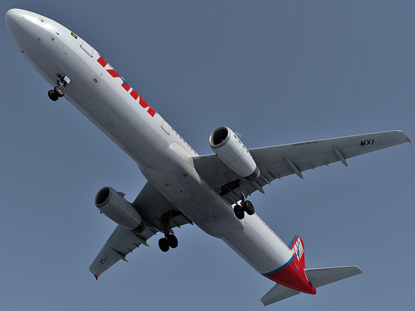 airbus a321 airlines 3d model - Airbus A321 TAM Airlines by Eric.Levi