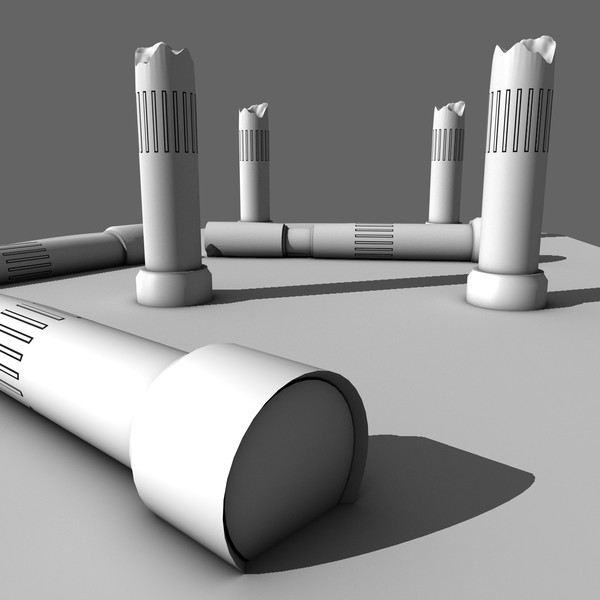 ruined columns 3d model - Ruin Columns by KeremGogus