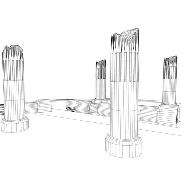 ruined columns 3d model - Ruin Columns by KeremGogus