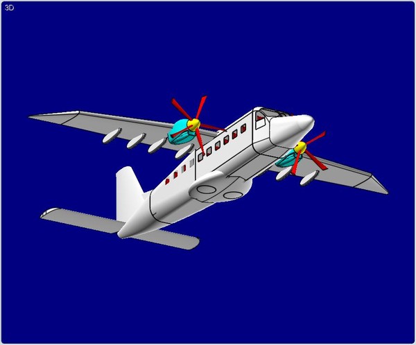 dwg do-228 ng assembly - Do-228 NG Aircraft Assembly Model by RodgerSaintJohn