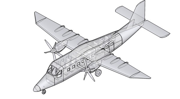 dwg do-228 ng assembly - Do-228 NG Aircraft Assembly Model by RodgerSaintJohn