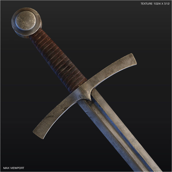 medieval sword 3d 3ds - Medieval Sword... by illusionist3d