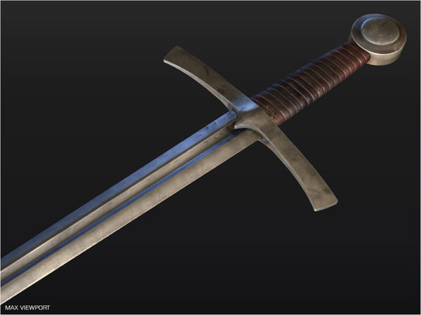 medieval sword 3d 3ds - Medieval Sword... by illusionist3d