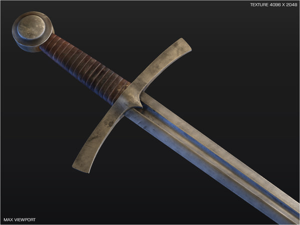 medieval sword 3d 3ds - Medieval Sword... by illusionist3d