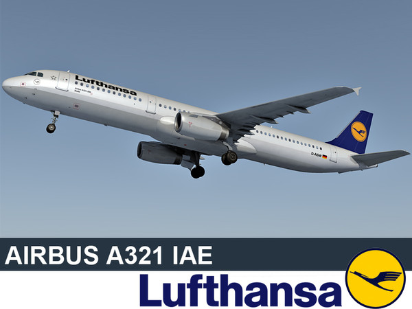 airbus a321 lufthansa 3d 3ds - Airbus A321 Lufthansa by Eric.Levi