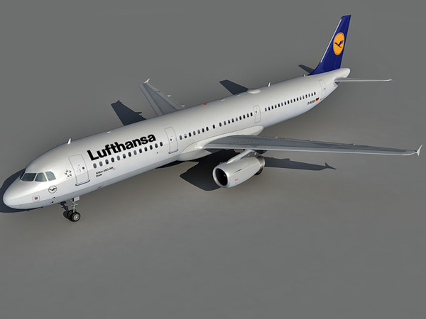 airbus a321 lufthansa 3d 3ds - Airbus A321 Lufthansa by Eric.Levi