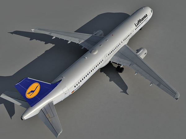 airbus a321 lufthansa 3d 3ds - Airbus A321 Lufthansa by Eric.Levi