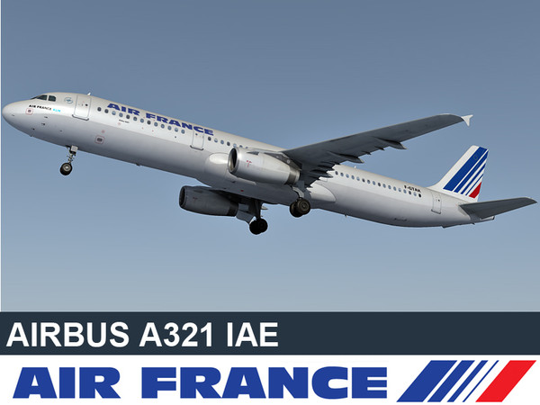 3d model airbus a321 airfrance - Airbus A321 AirFrance old by Eric.Levi
