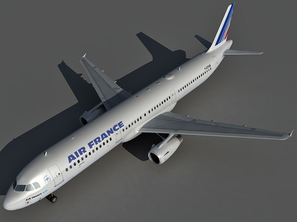 3d model airbus a321 airfrance - Airbus A321 AirFrance old by Eric.Levi