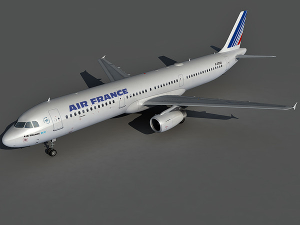 3d model airbus a321 airfrance - Airbus A321 AirFrance old by Eric.Levi