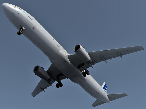 3d model airbus a321 airfrance - Airbus A321 AirFrance old by Eric.Levi
