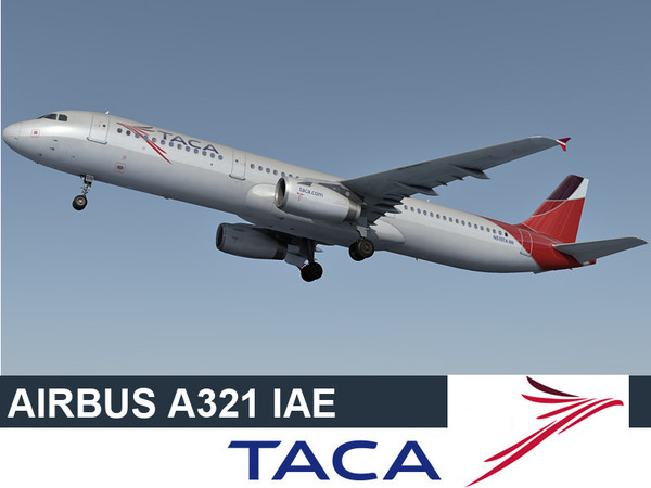 airbus a321 airlines 3d max - Airbus A321 Taca Airlines by Eric.Levi