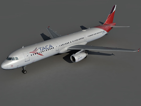 airbus a321 airlines 3d max - Airbus A321 Taca Airlines by Eric.Levi
