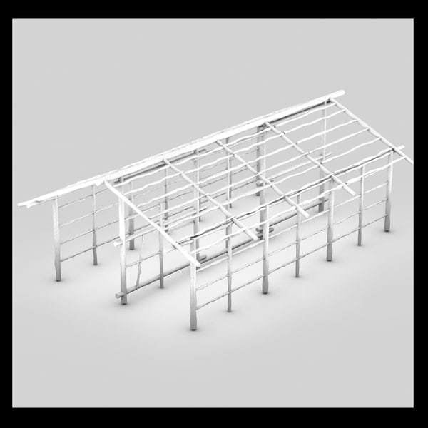 3d model bamboo house - bamboo house... by Litarvan