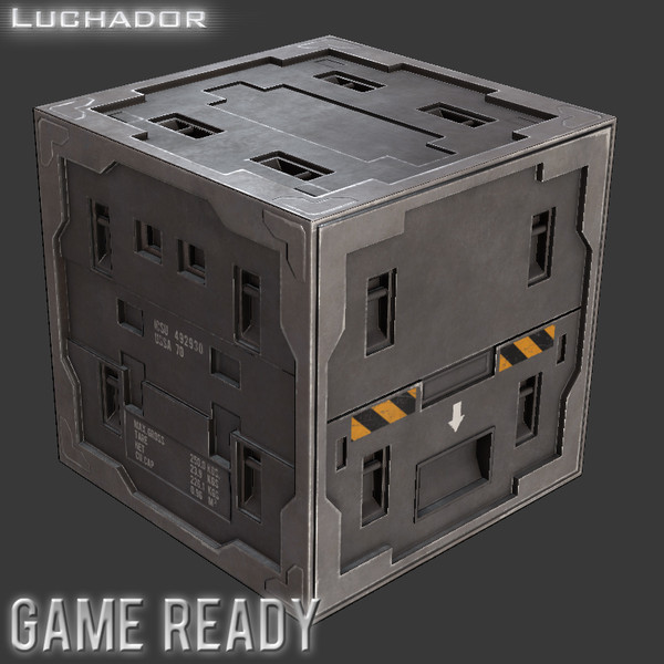 metal box 3d model - Metal Crate by Luchador