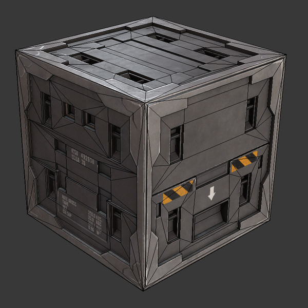 metal box 3d model - Metal Crate by Luchador